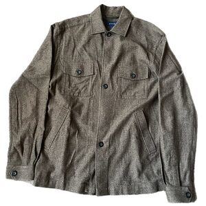 Eton Brown Wool Shirt Jacket